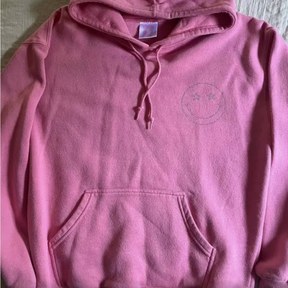 Starfit Smiley Rhinestone hoodie